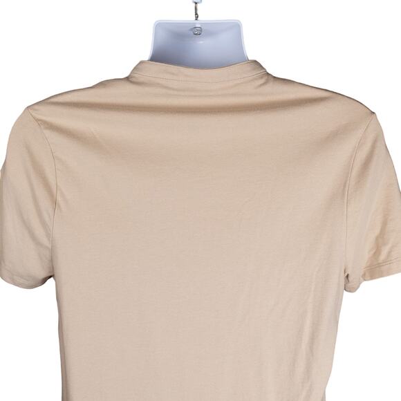 ASOS Design Mens Tan Knit High Neck Button Down Shirt M - Picture 5 of 7